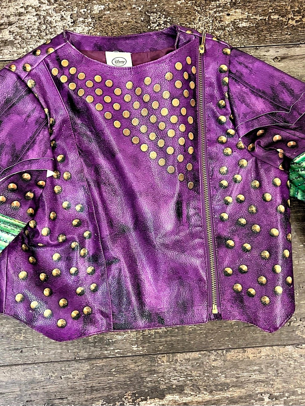 Disney Descendants 2 Mal Costume Jacket Girls 11/12 - Picture 3 of 8